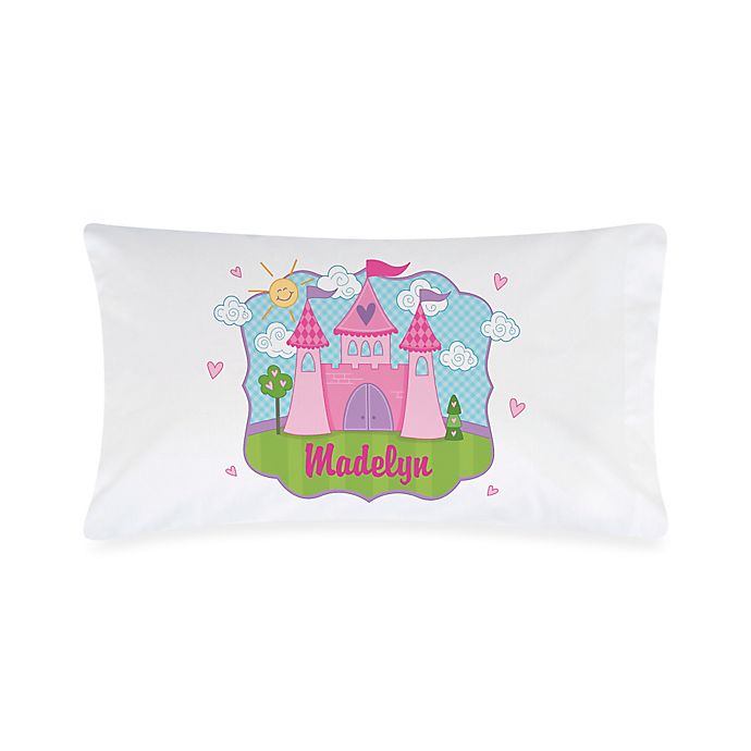 Princess Castle Pillowcase in White/Pink