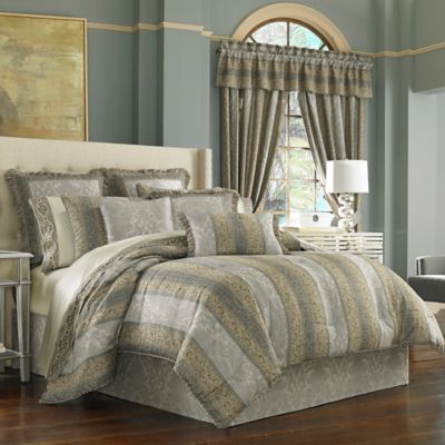 J. Queen New York™ Hemmingway Comforter Set in Blue - Bed Bath & Beyond