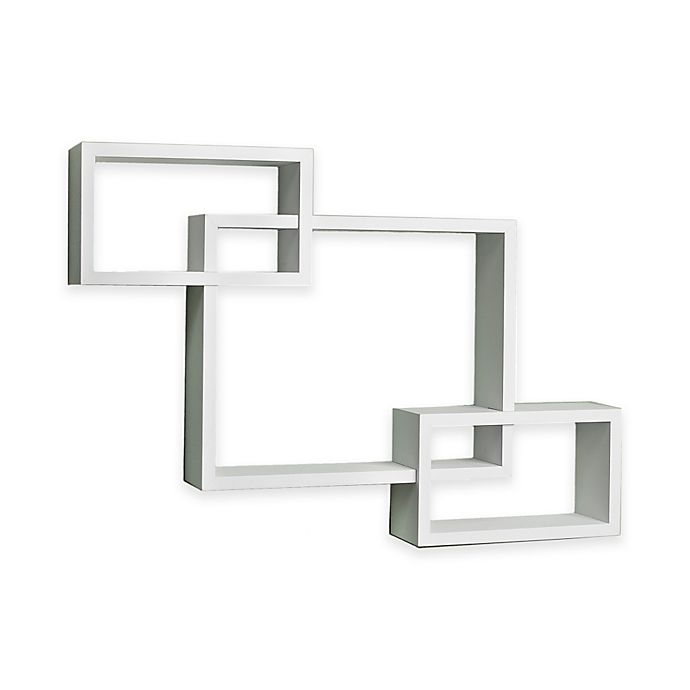 Danya B™ Intersecting Wall Shelf in Laminated White