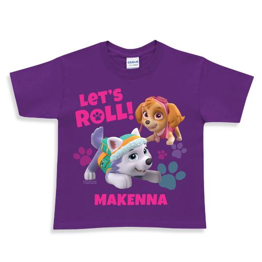 Mauve Proportional grund Nickelodeon™ "PAW Patrol" Skye and Everest "Let's Roll" T-Shirt in Purple |  Bed Bath & Beyond