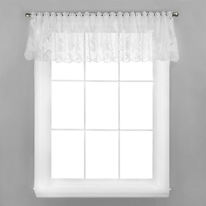 Seascape Window Valance in White