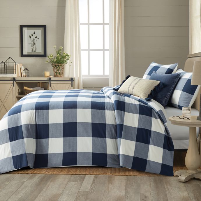 Bee & Willow™ Yarn Dye Buffalo Check 3Piece Comforter Set Bed Bath