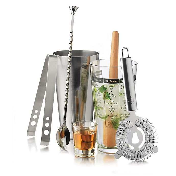 Libbey® Glass Modern Bar 7-Piece Cocktail Mixologist Set