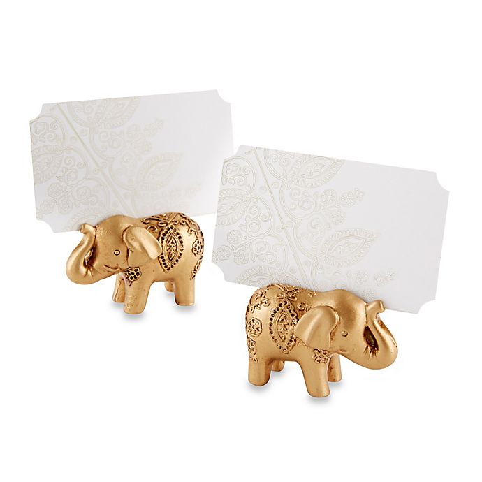 Kate Aspen® Lucky Golden Elephant Place Card Holders (Set of 6)