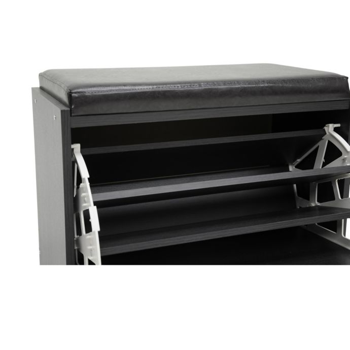 Baxton Studio 18 Inch Shoe Rack Bench In Espresso Bed Bath Beyond