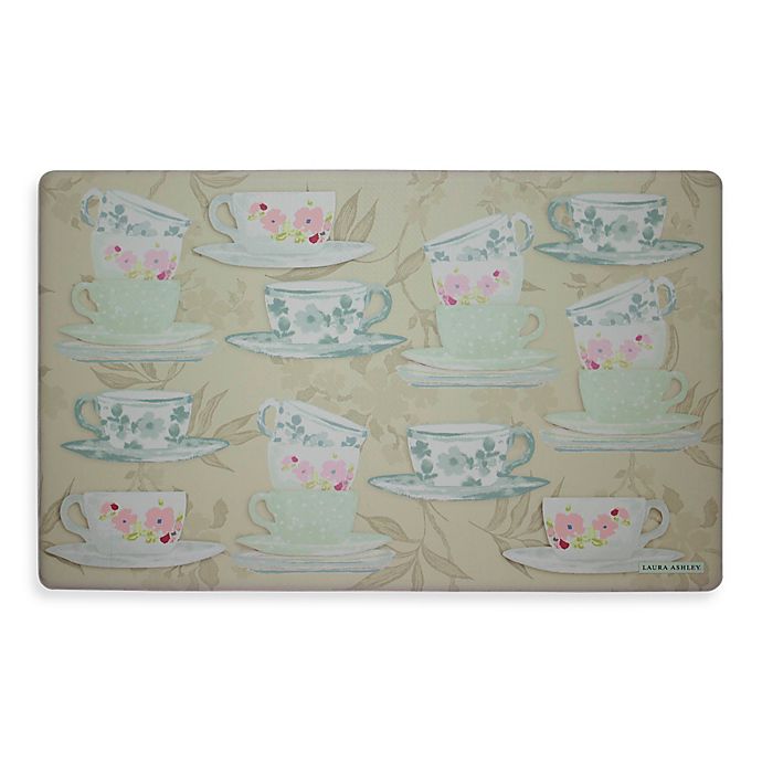 Laura Ashley® Tea Party 32-Inch x 20-Inch Memory Foam Kitchen Mat