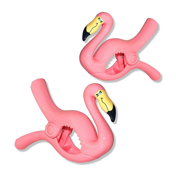O2cool Boca Clips Set of 2 Keeps Your Towel in Place Parrot Design for sale online 