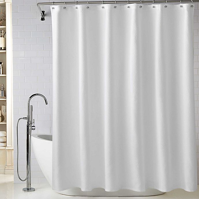Wamsutta® Diamond Matelassé Shower Curtain in White