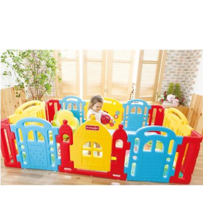 dwinguler large kid's castle playpen used