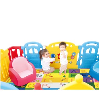 dwinguler large kid's castle playpen used
