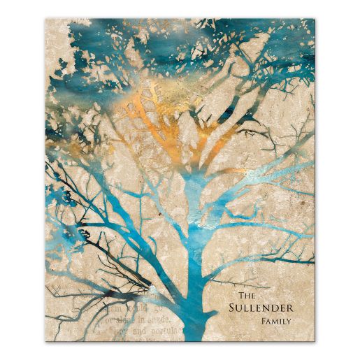 Watercolor Family Tree 20-Inch X 24-Inch Personalized Canvas Wall Art | Buybuy Baby