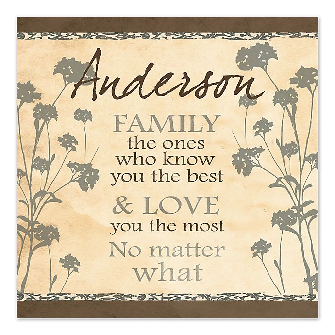Family Knows You Best 16-Inch x 16-Inch Canvas Wall Art