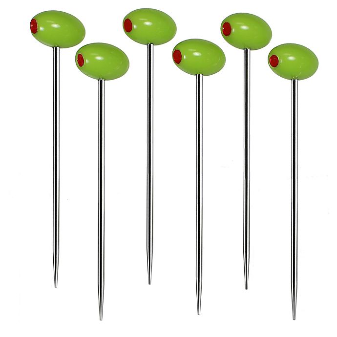 New stainless steel decorative cocktail charm picks for olive in martini 