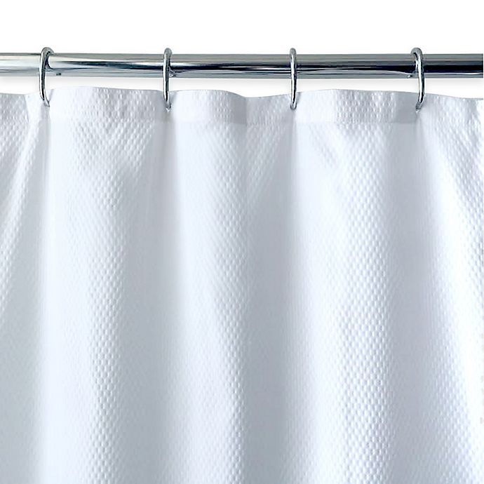 Splash Home White Waterproof Microfiber Shower Curtain Liner NEW! 