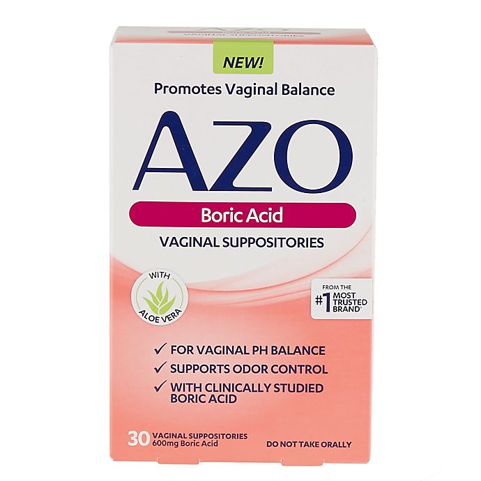 AZO 30-Count Boric Acid Vaginal Suppositories