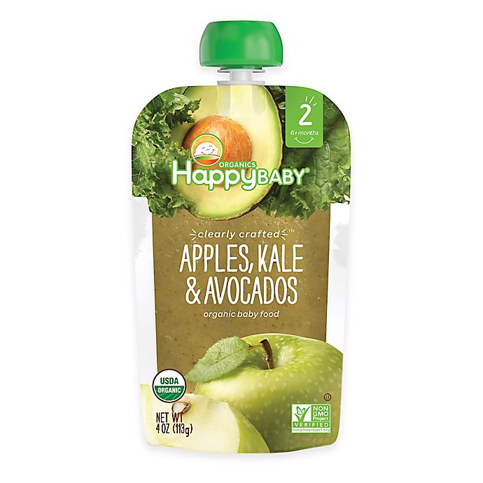 Happy Baby™ Clearly Crafted Stage 2 Organic 4 oz. Apples, Kale, and Avocados