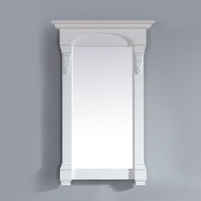 James Martin Furniture Brookfield 26Inch Mirror in Cottage White Bed