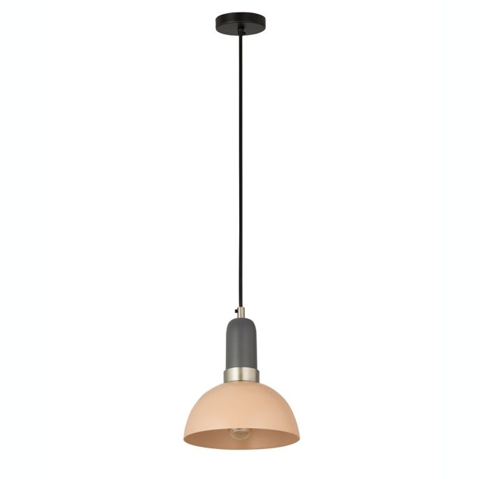 Tov Furniture Juku Small Ceiling Pendant In Blushgrey With Metal Shade