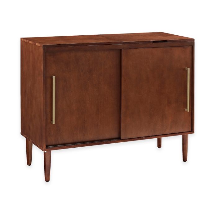 Crosley Everett Media Console In Mahogany Bed Bath Beyond