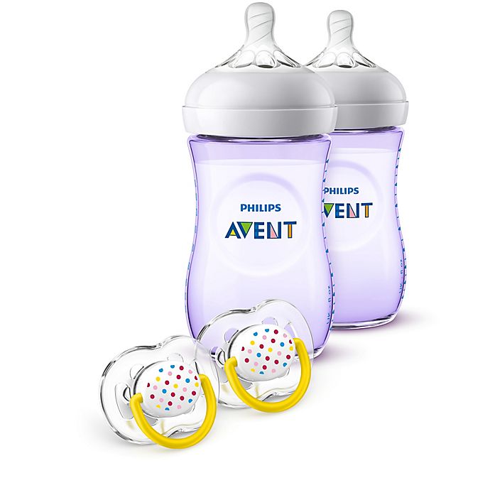 2 Pack Philips AVENT BPA Free Natural Feeding 9 oz Bottle 1M+ 3 Count 