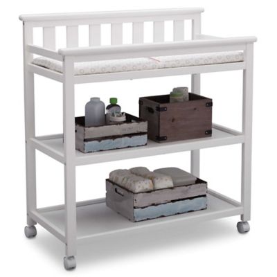 delta crib with changing table white