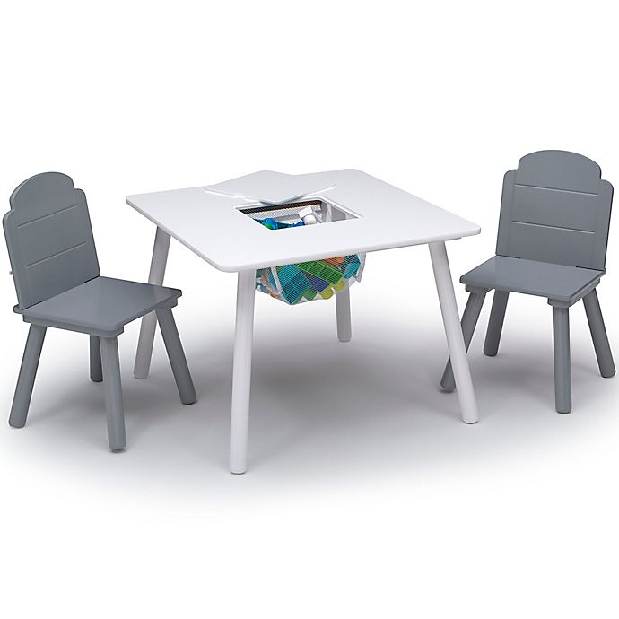 Delta Children Finn 3-Piece Table and Chair Set with Storage