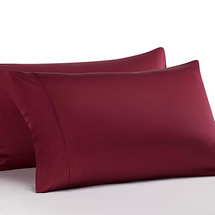 Pure Beech® 100% Modal® Sateen 400-Thread-Count King Pillowcases in Cranberry (Set of 2)