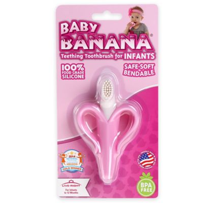baby banana toothbrush pink
