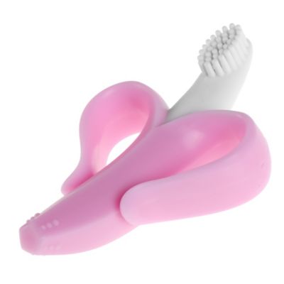 baby banana toothbrush pink