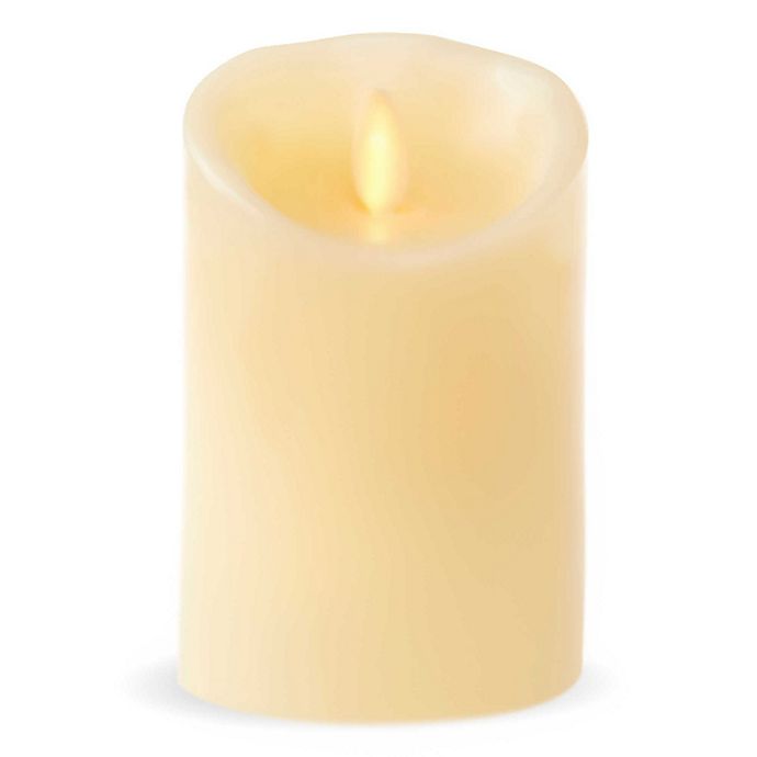 Luminara© Real-Flame Effect 4.5-Inch Pillar Candle in Ivory