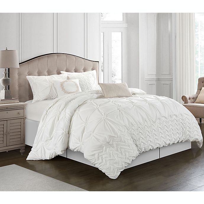 Nanshing® Rhina 7-Piece Queen Comforter Set in White