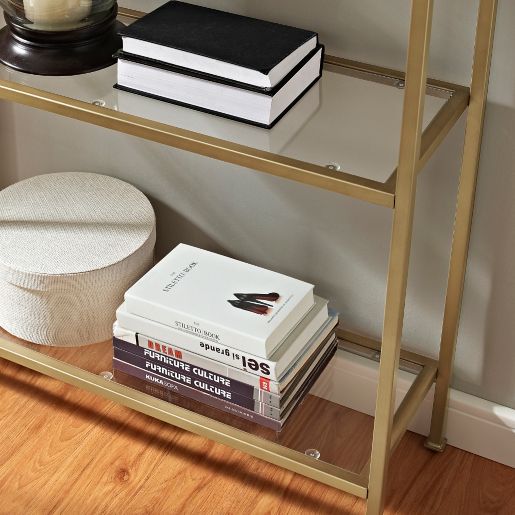 Crosley Aimee Glass Etagere In Gold Bed Bath Beyond