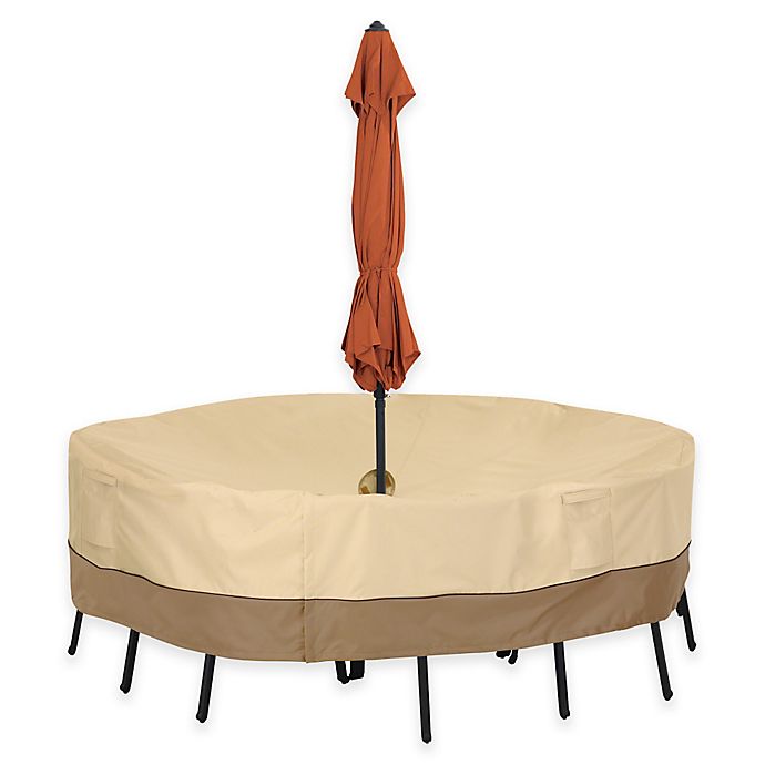Veranda Round Outdoor Table Cover With, Round Patio Table Covers