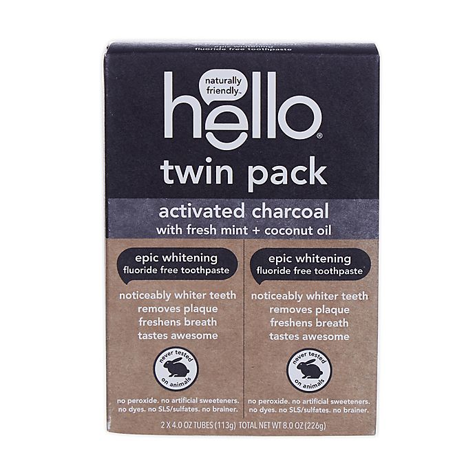 hello® 2-Pack Charcoal Epic Whitening Fluoride-Free Toothpaste