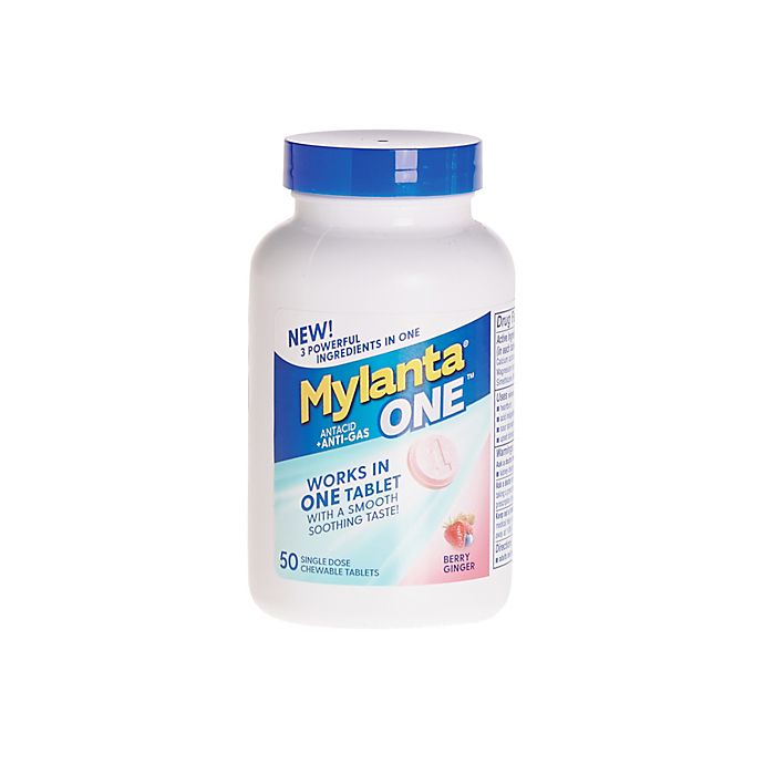 Mylanta® One™ 50-Count Antacid and Anti-Gas Single-Dose Chewable Tablets in Berry Ginger