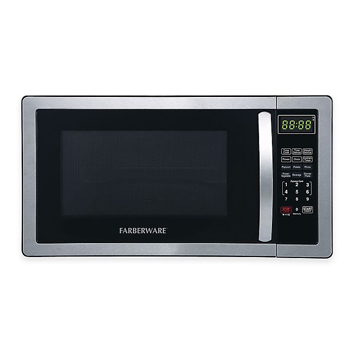 Farberware® Classic 1.1 Cubic Foot Microwave Oven in Stainless Steel/Black