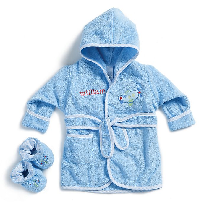 Bath Robes Hooded Towels AEROPLANE and Personalised Name Embroidered on Towels 