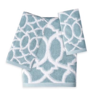 saturday knight watercolor lattice towel collectio