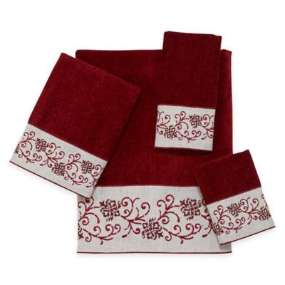 Serenity Hand Towel in Brick - Bed Bath & Beyond