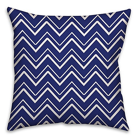Chevron Stripe Throw Pillow in Royal Blue - Bed Bath & Beyond