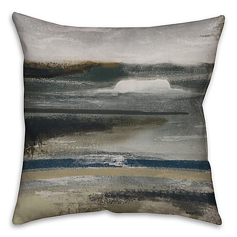 Neutral Abstract Throw Pillow in Grey/Brown - Bed Bath & Beyond