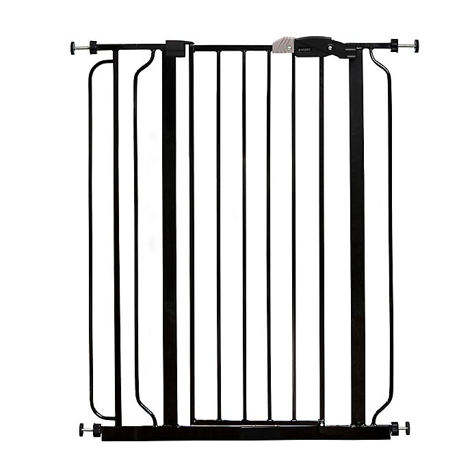 29'-40' With Walk Through Door Regalo Extra Tall Black Baby Gate 