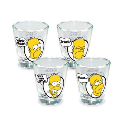 Buy ICUP™ Simpsons Homer Faces Shot Glasses (Set of 4) from Bed Bath ...