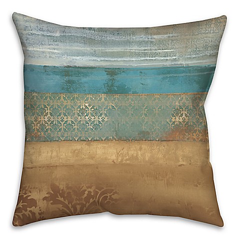 Buy Pattern Bands 18-Inch Square Throw Pillow in Blue from Bed Bath & Beyond