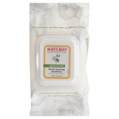burt's bees sensitive facial cleansing towelettes with cotton extract