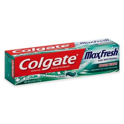 Colgate® 6 oz. Max Fresh Toothpaste with Mini Breath Strips in Clean ...