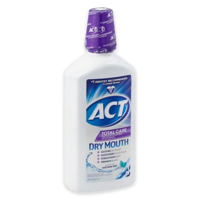 ACT® 33.8 oz. Total Care Dry Mouth Anticavity Mouthwash in Mint - Bed ...