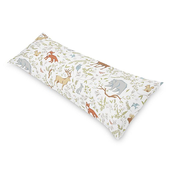 Sweet Jojo White Woodland Forest Animal Toile Pillowcase Maternity Body Pillow