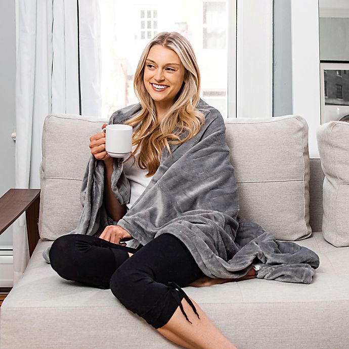 undefined | Brookstone® n-a-p® Heated Plush Throw Blanket | Bed Bath & Beyond