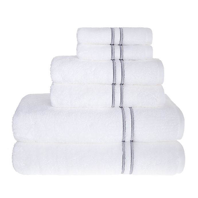 Wamsutta® Egyptian Cotton 6-Piece Baratta Stitch Bath Towel Set